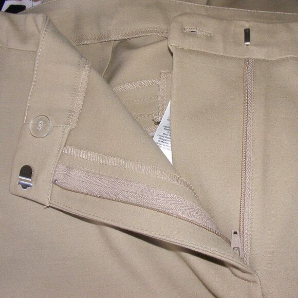 CHICO'S Modern Trousers, 0.5/S/6, Khaki Chinos, Zipper fly, Side elastic/panel - Picture 10 of 15